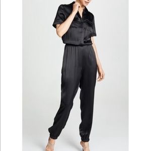 NWT! The Maddi Silk Charmeuse Button-Down Jumpsuit
